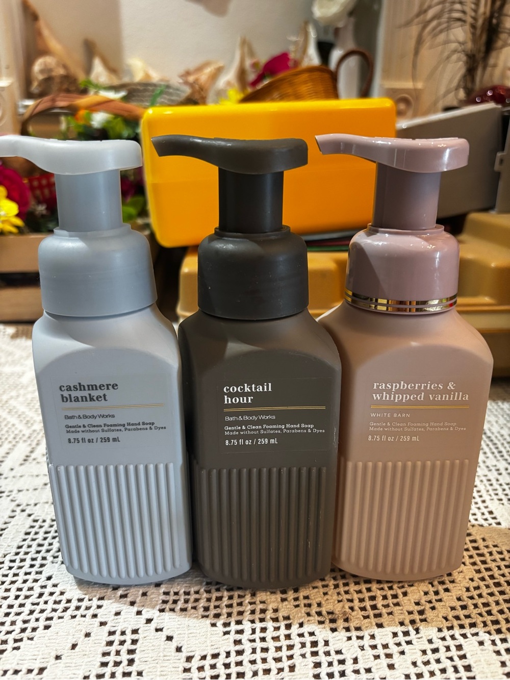 (2026)Bath & Body Works Foaming Hand Soap Trio - Light Gray, Dark Gray, Mauve